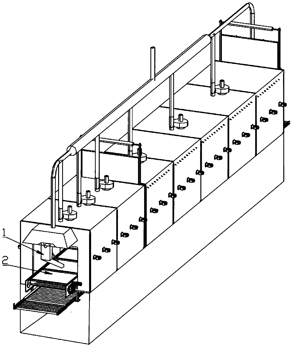 Omnibearing aluminium profile automatic spraying detecting device