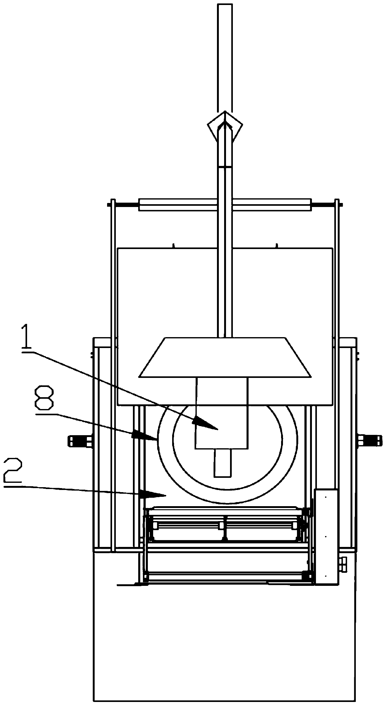 Omnibearing aluminium profile automatic spraying detecting device