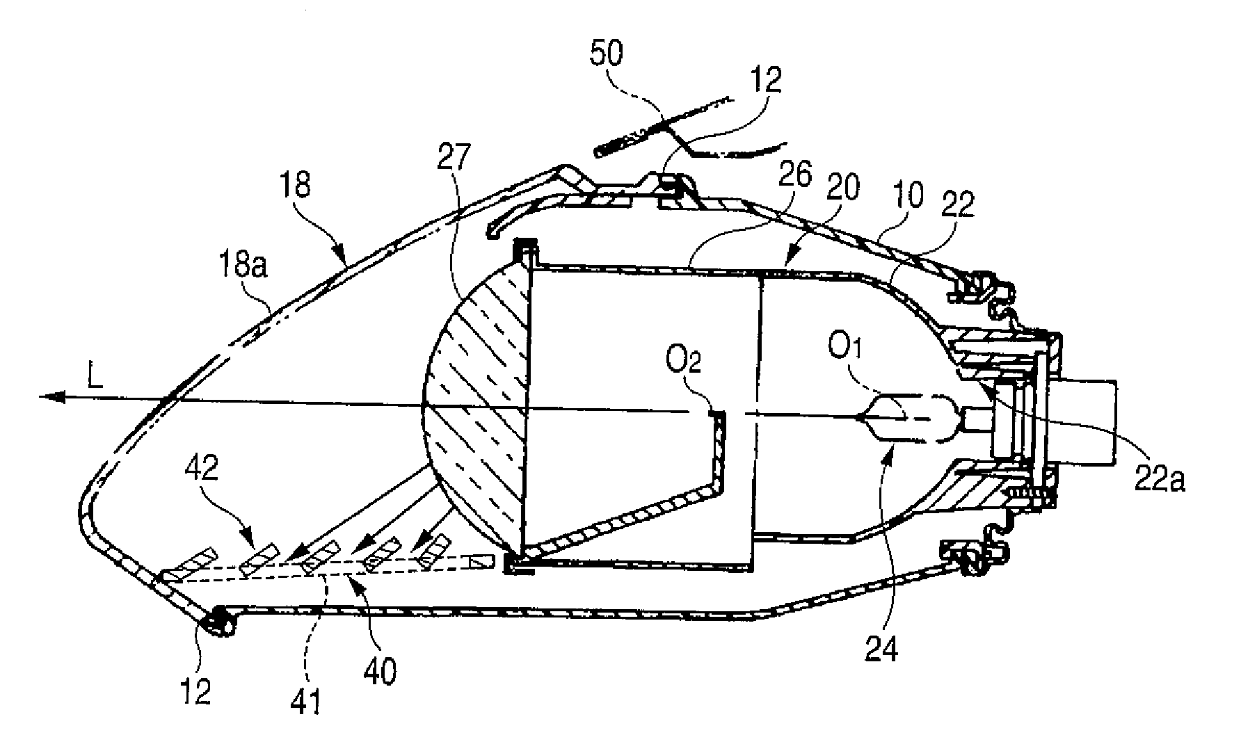 Projection-type vehicle headlamp