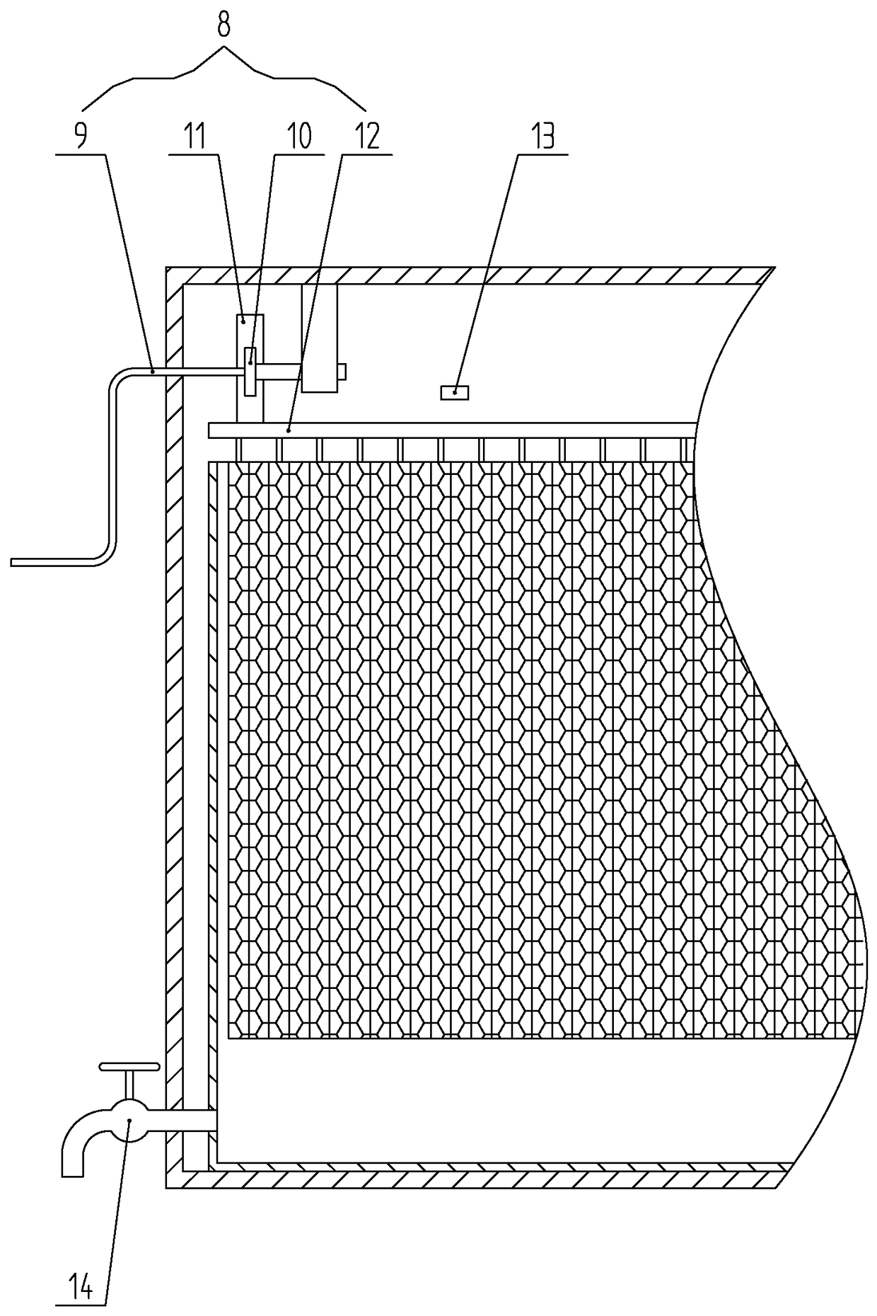 A beehive capable of continuously extracting honey