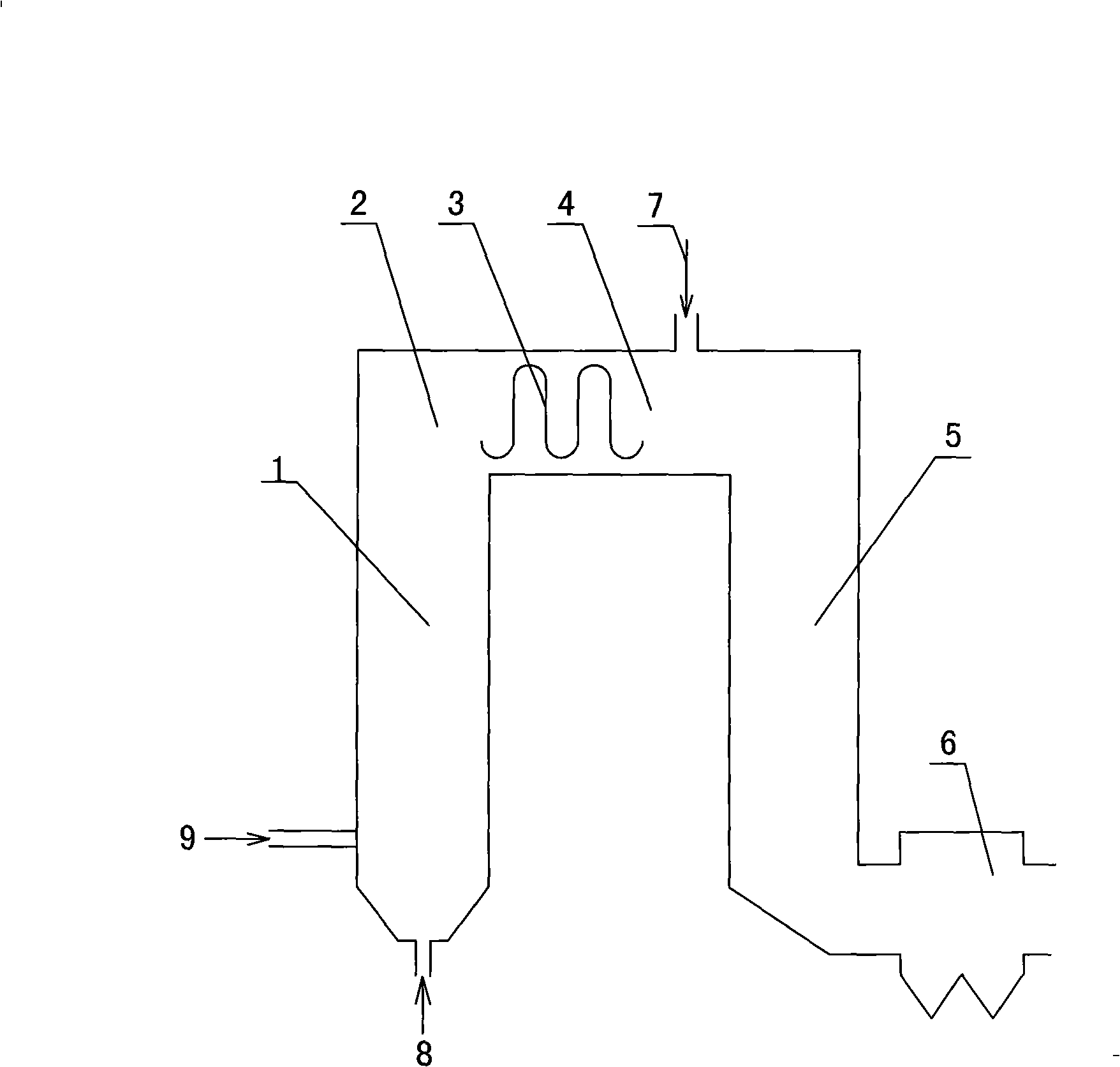 Fume eject-calcium desulfurizing techinique in pulverized coal fired boiler