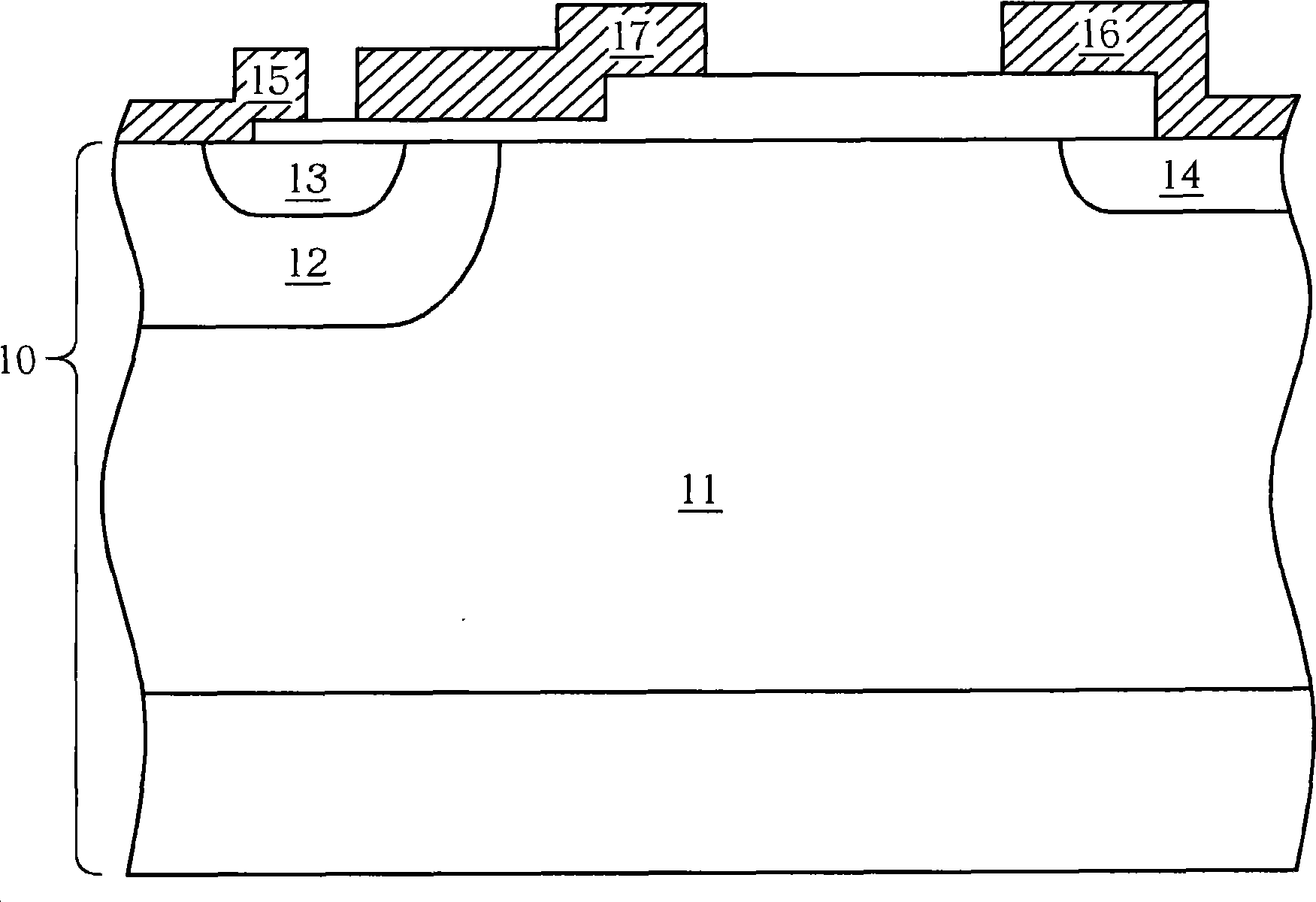 Lateral diffusion metal oxide semiconductor assembly