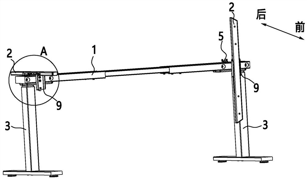 Turnover table frame and table