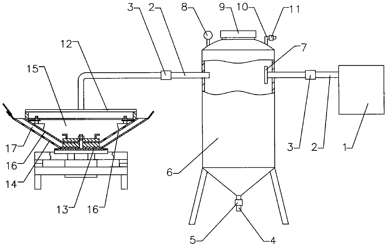 A concrete vacuum suction device