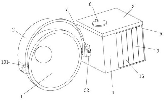 High-beam and low-beam switching mechanism for headlamp of electric vehicle