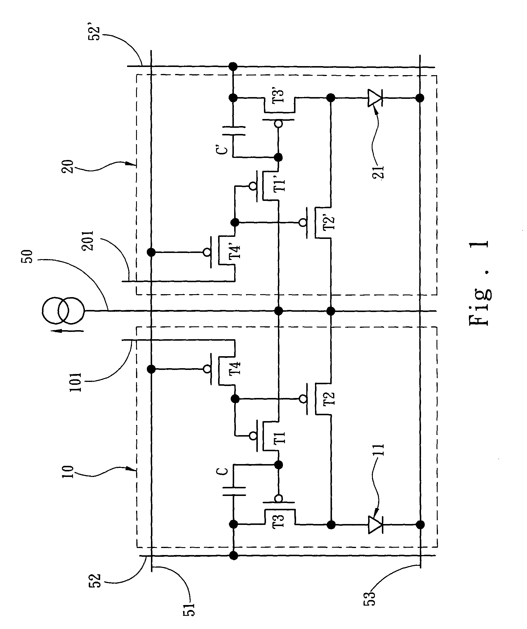 Current driving apparatus and method for active matrix OLED