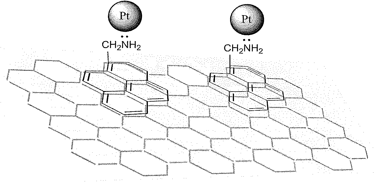 Preparation method of platinum nanoparticle loaded graphene