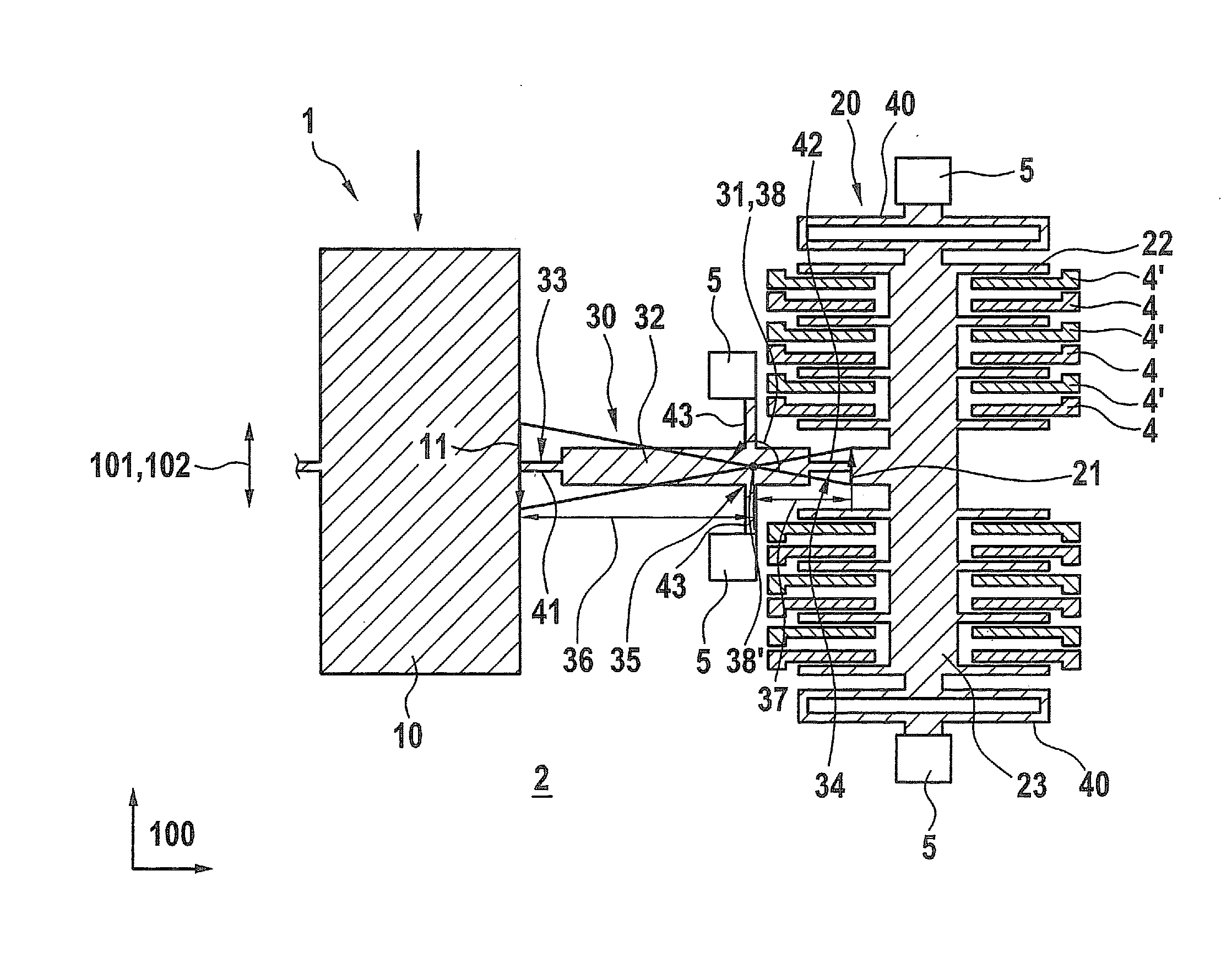 Acceleration sensor and method for operating an acceleration sensor