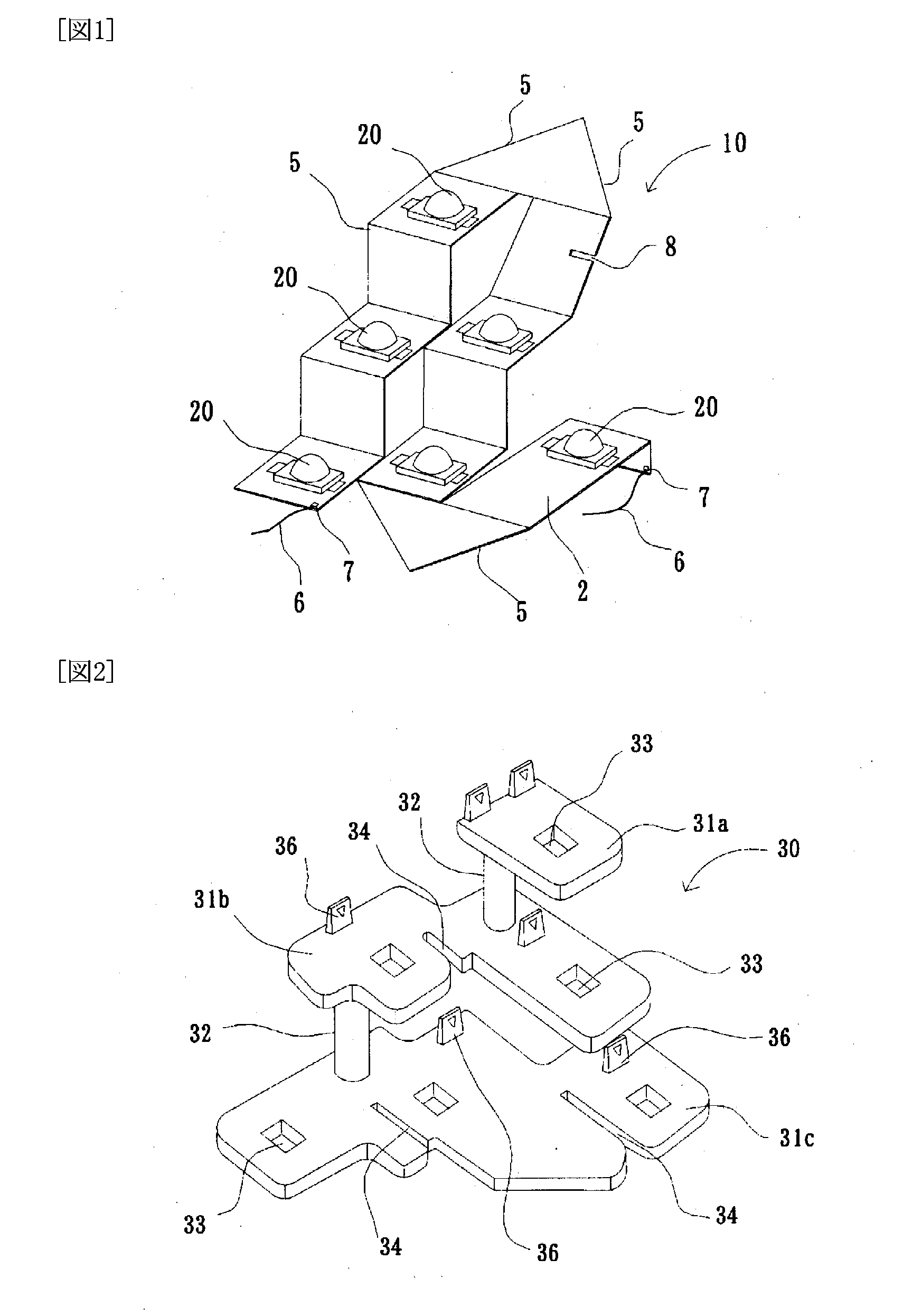 Three-Dimensional Wiring Body for Mounting Electronic Component and Electronic Component Mounting Structure