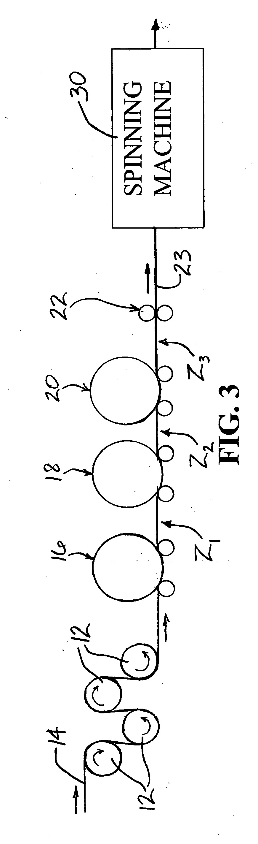 High-strength spun yarn produced from continuous high-modulus filaments, and process for making same