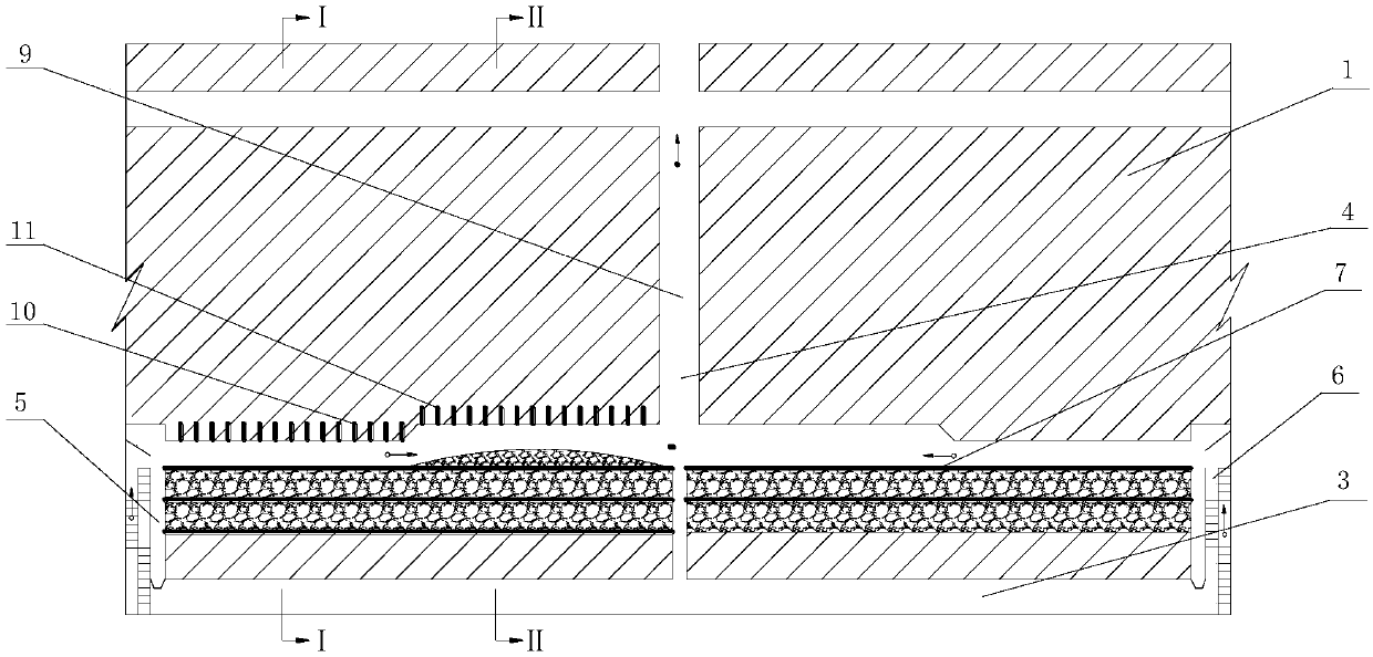 Concrete cushion resuing stoping method for narrow veins