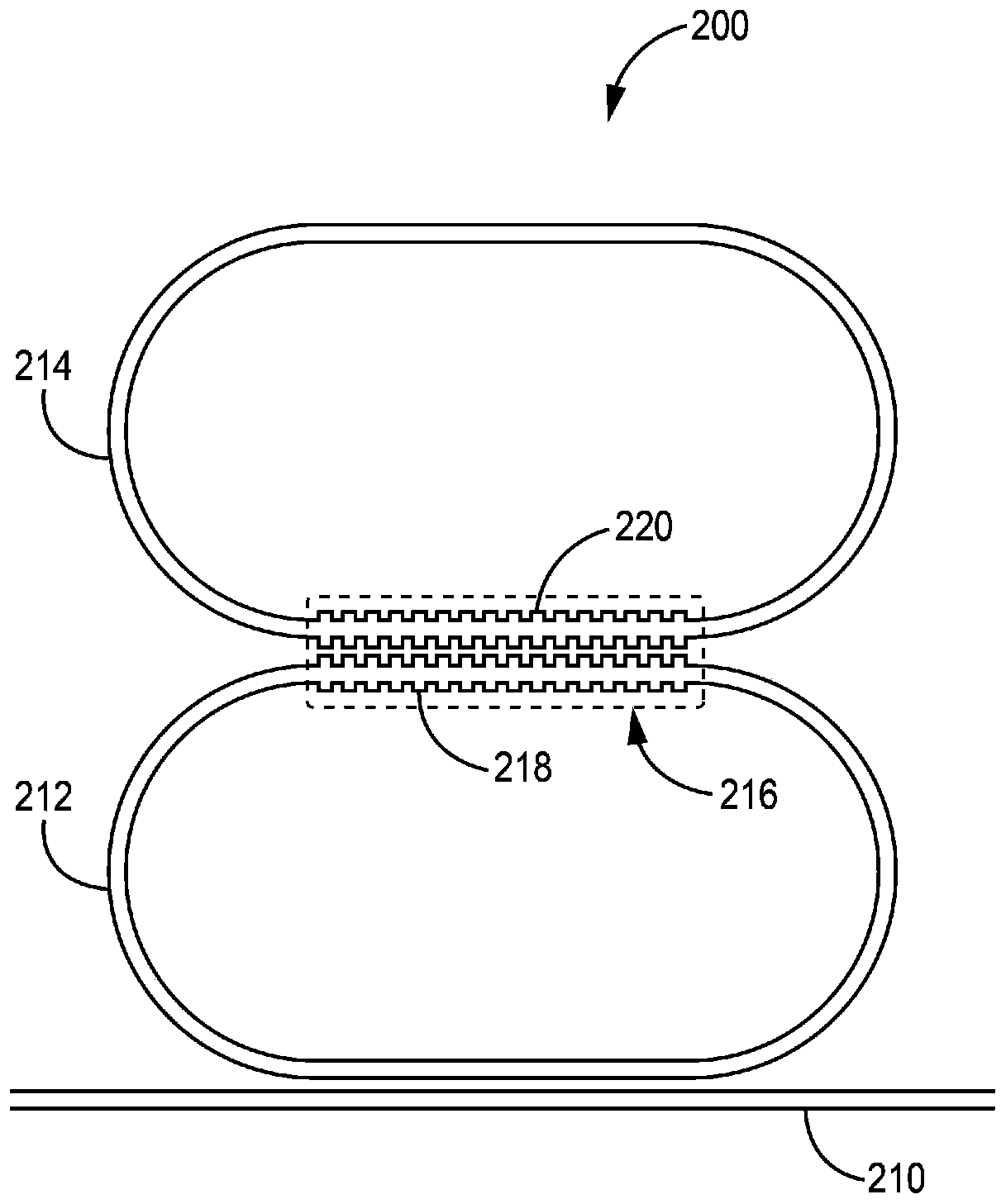 RF frequency synthesis based on offset optical frequency combs in ring resonators