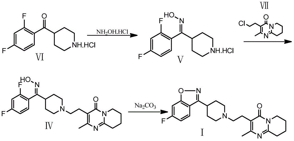 Method for preparing benzisoxazole antipsychotic drug risperidone