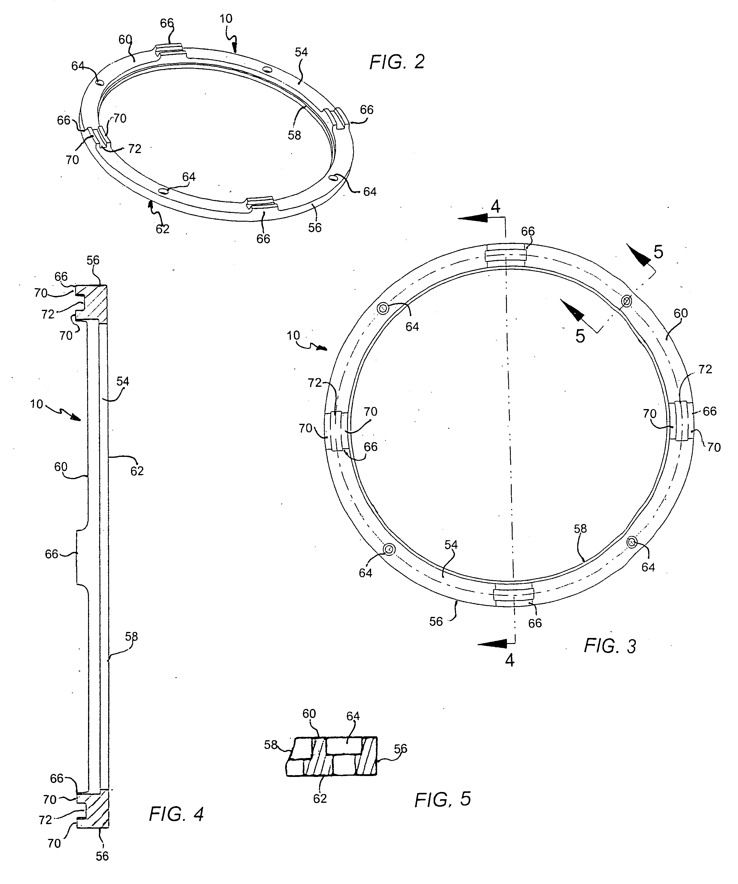 Cutting ring element for a centrifugal chopper pump