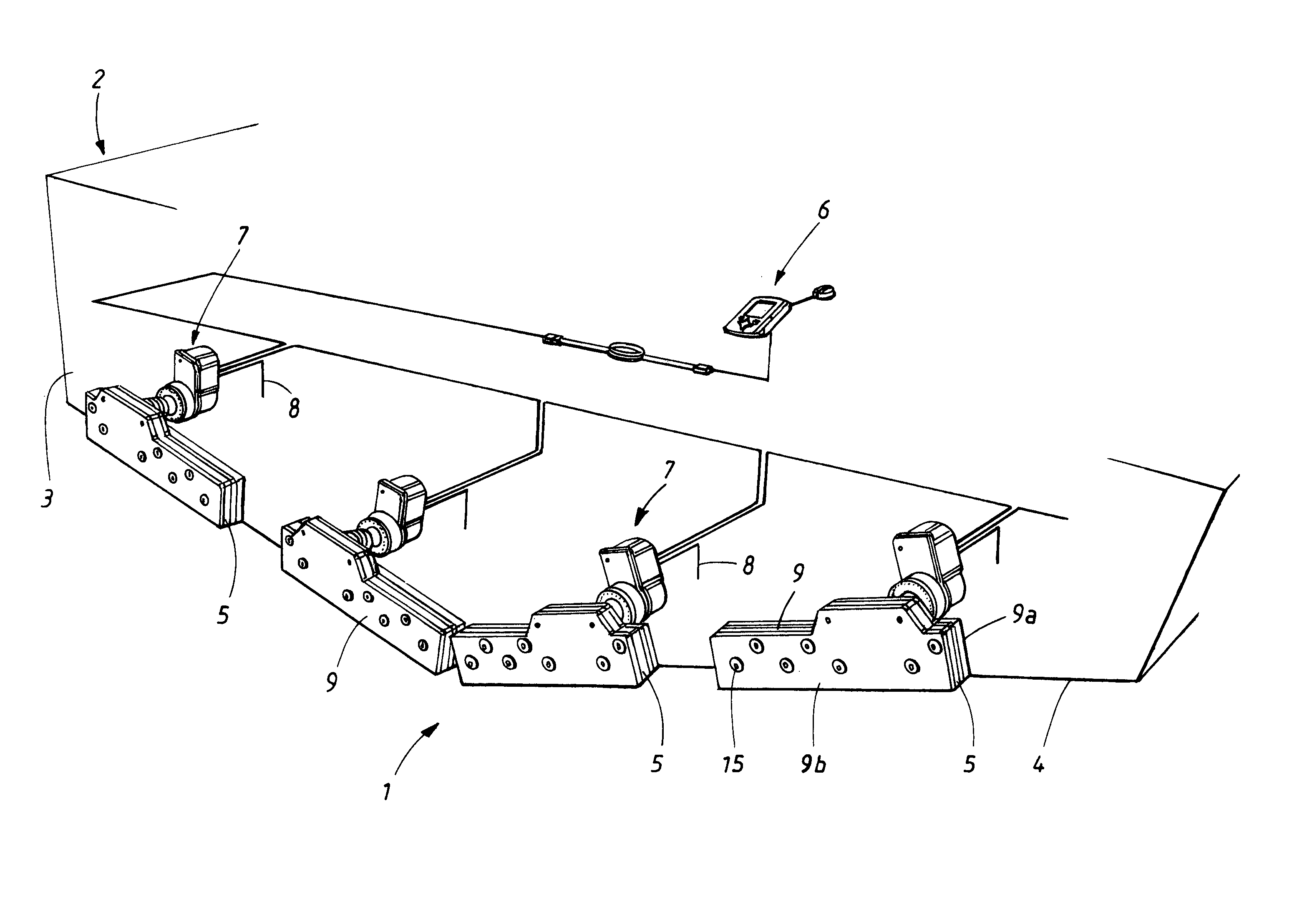 Arrangement for dynamic control of running trim and list of a boat