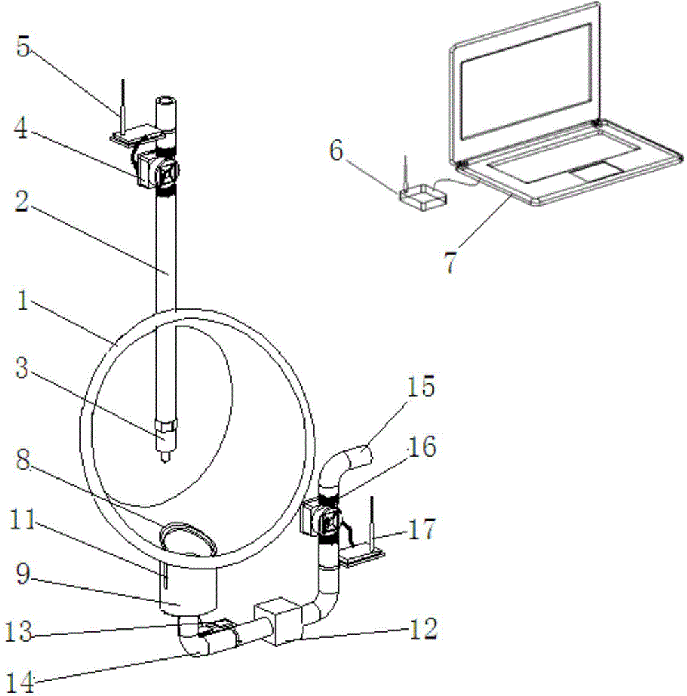 Pig drinking water metering device based on wireless sensor network