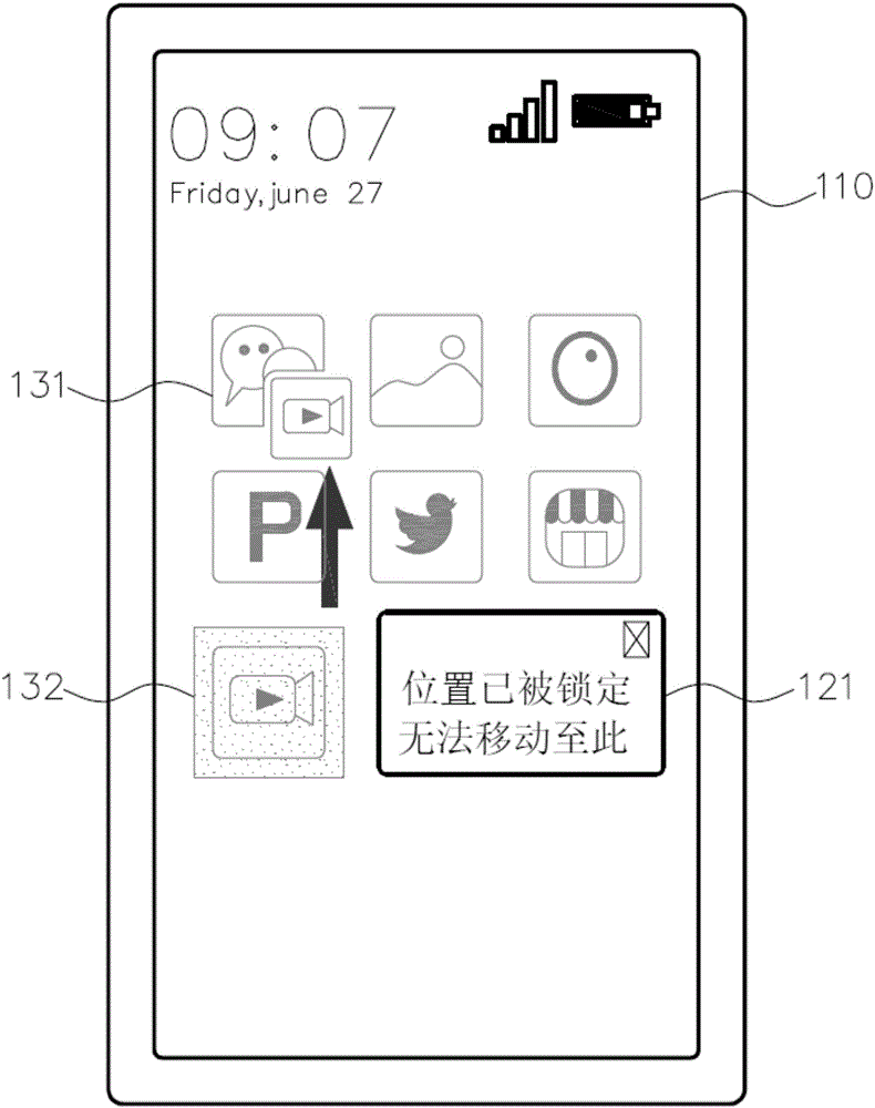 Icon locking intelligent layout method and system