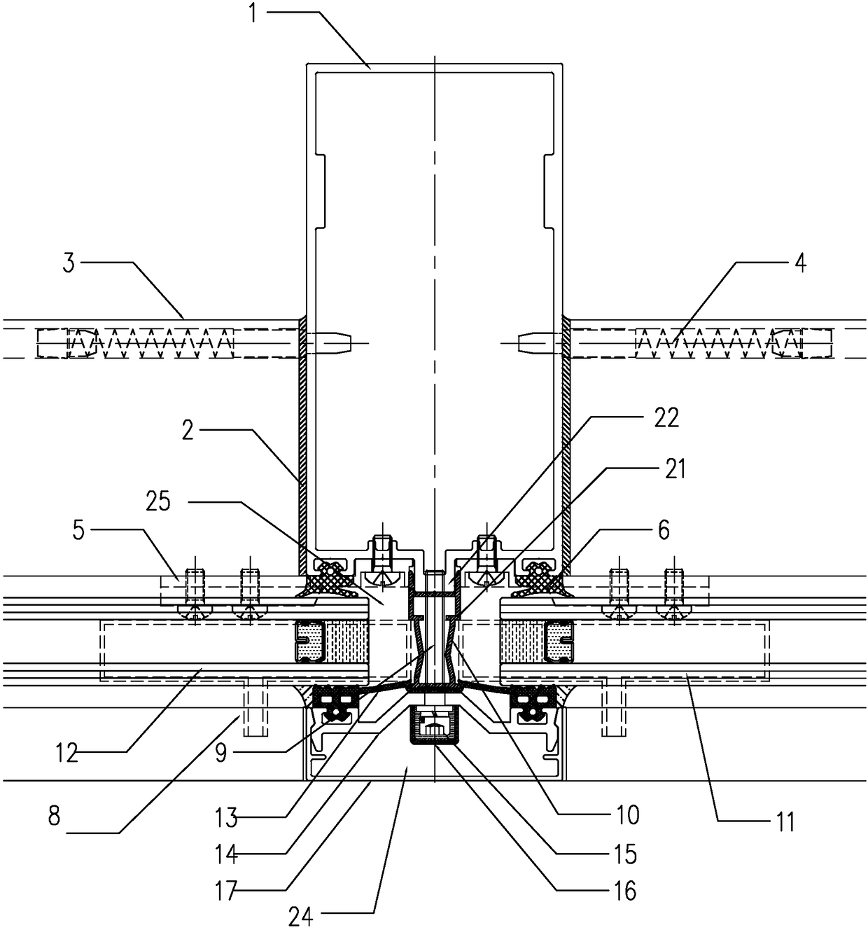 An energy-saving and leak-proof curtain wall system