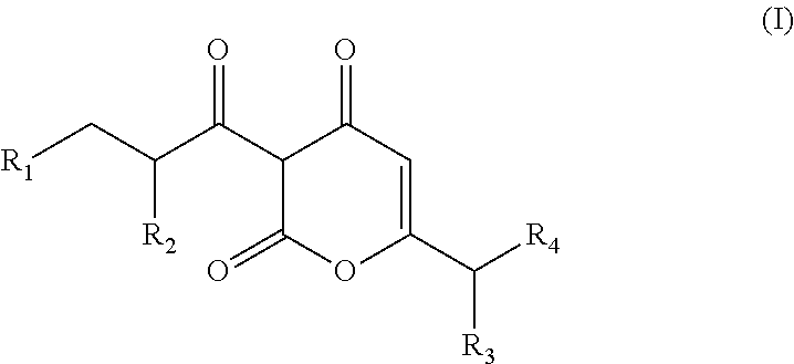 Arylpropionyl-alpha-pyrone antibacterial agents