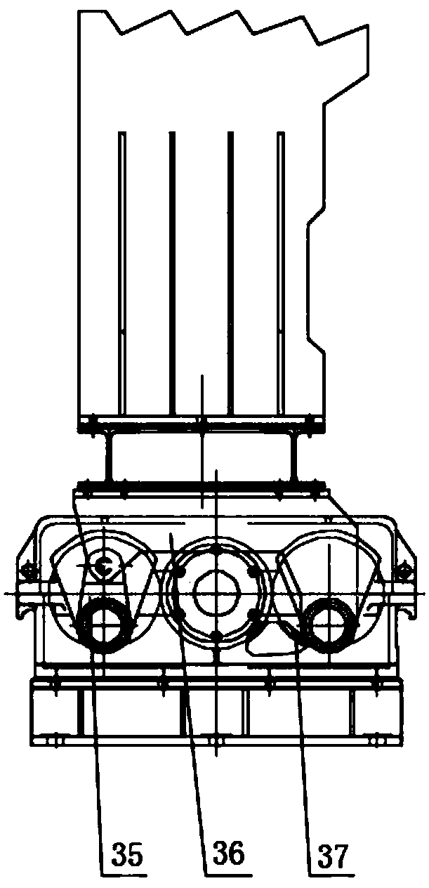 Mechanical stepping device applicable for large sized bar marshalling bench