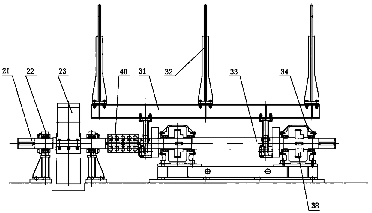 Mechanical stepping device applicable for large sized bar marshalling bench