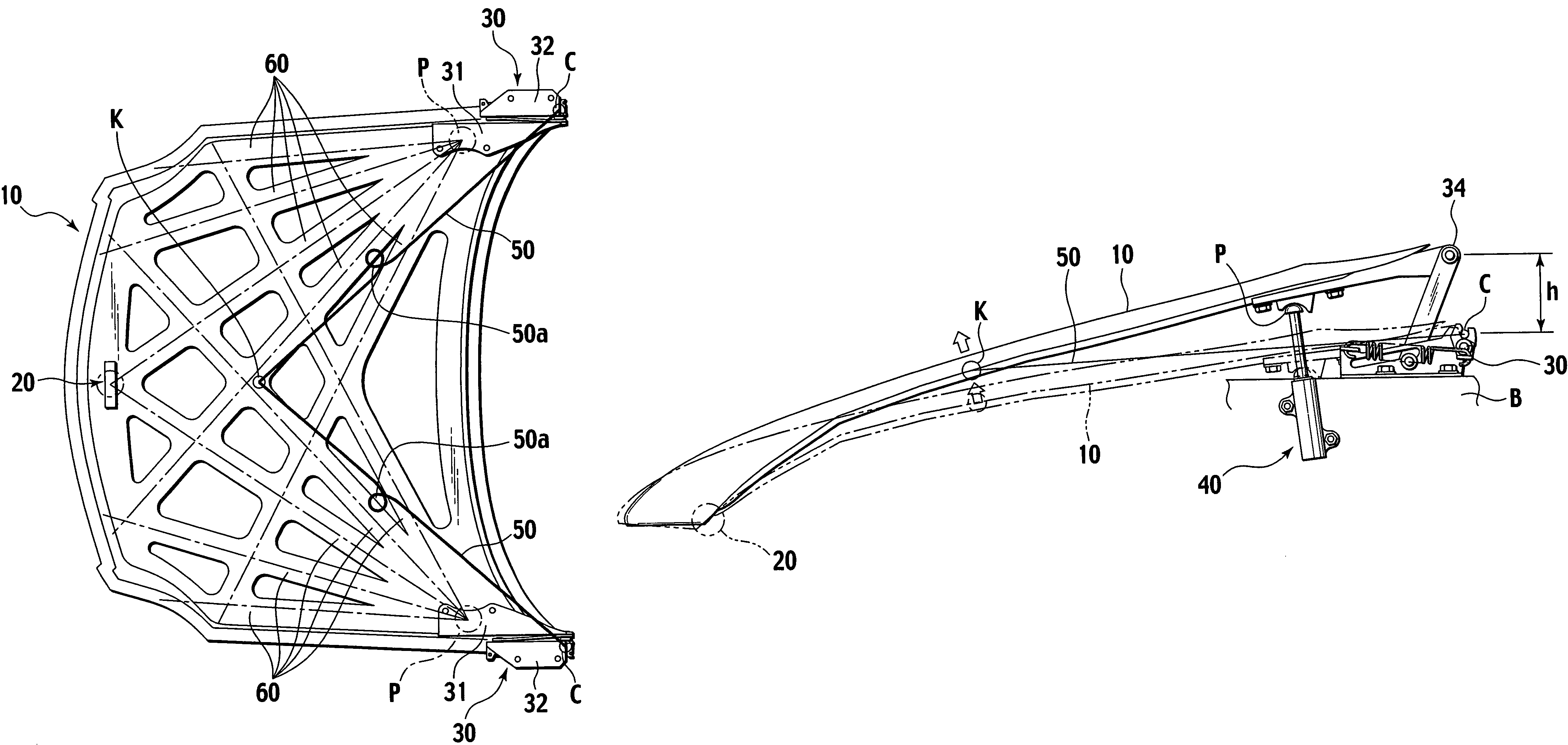 Flip-up type hood for vehicle