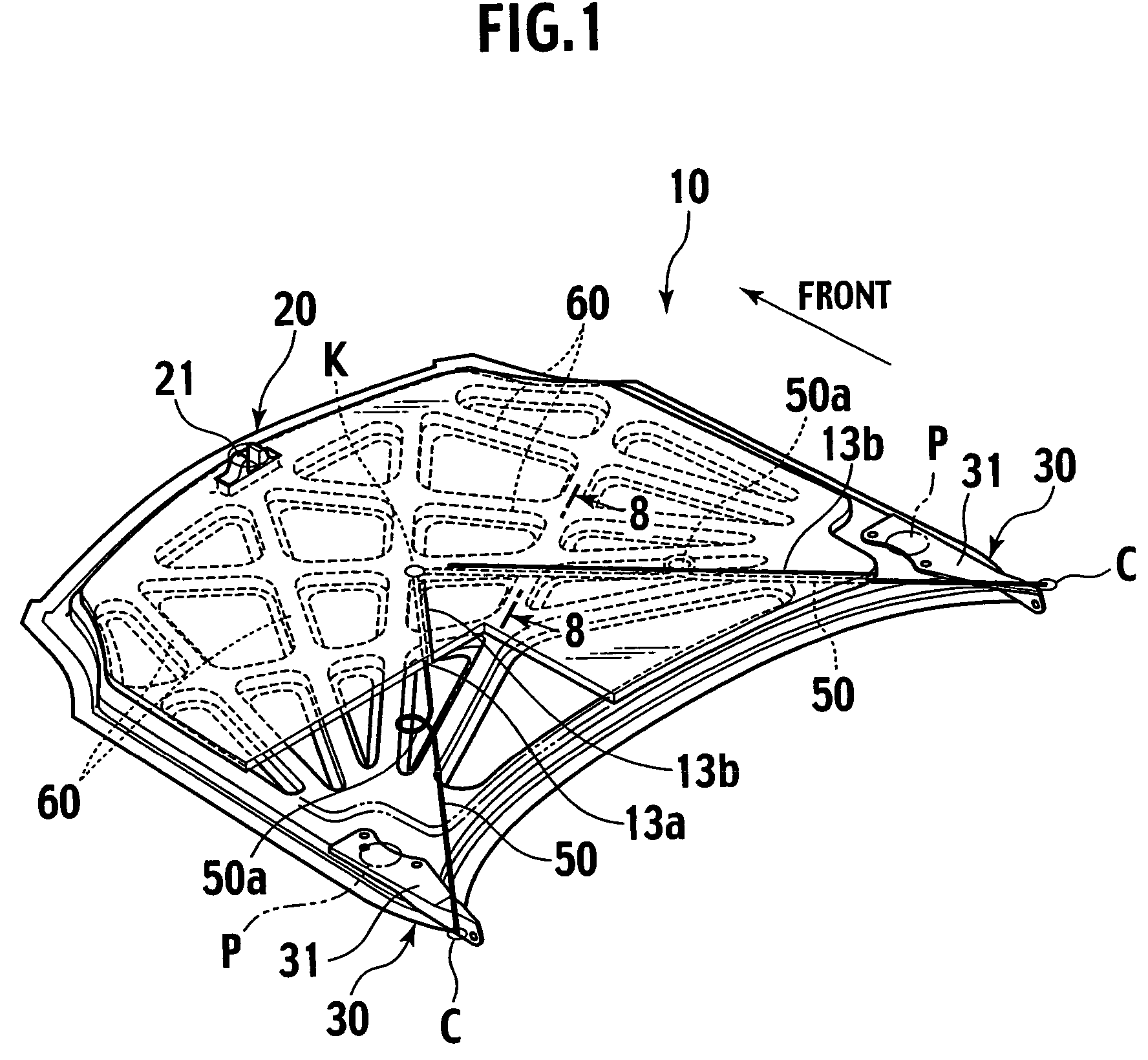 Flip-up type hood for vehicle