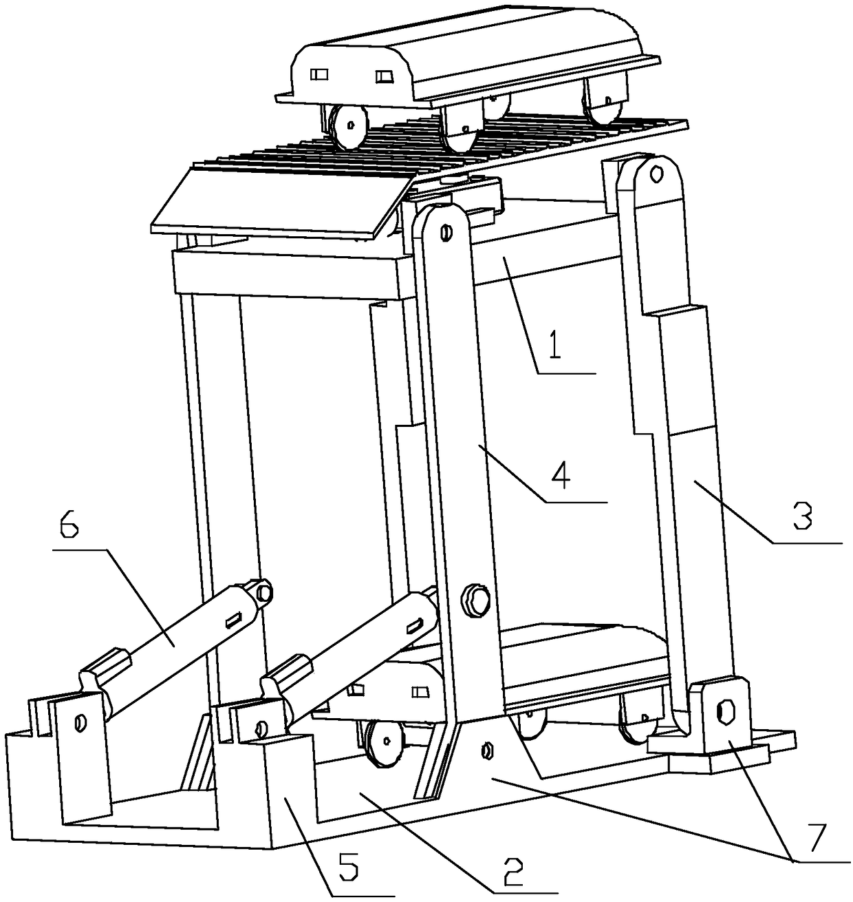 Reversing-free parking device