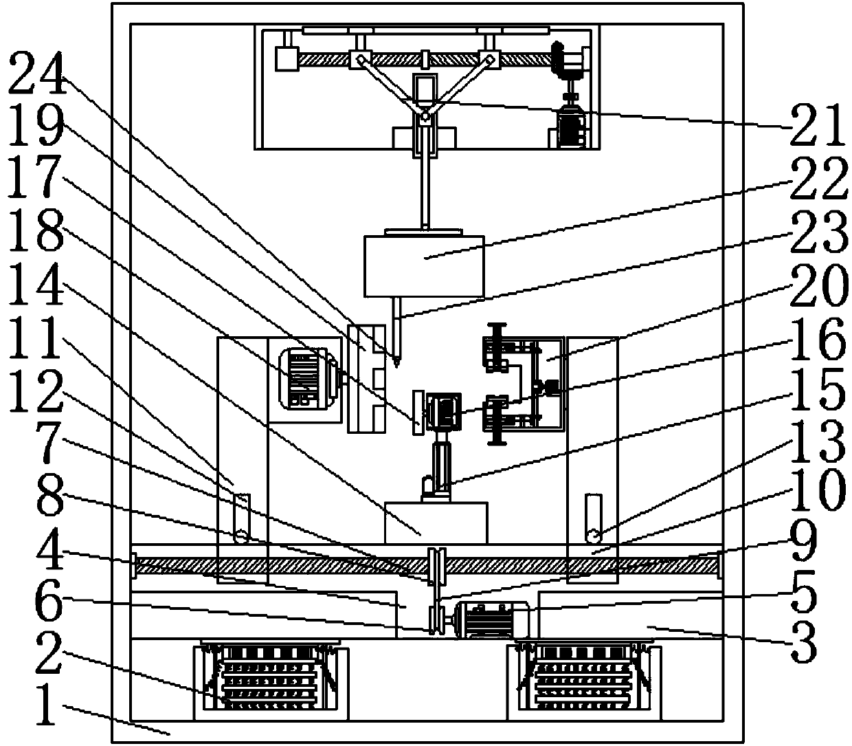 Welding and weld mark polishing device for machining of electrical heated tube