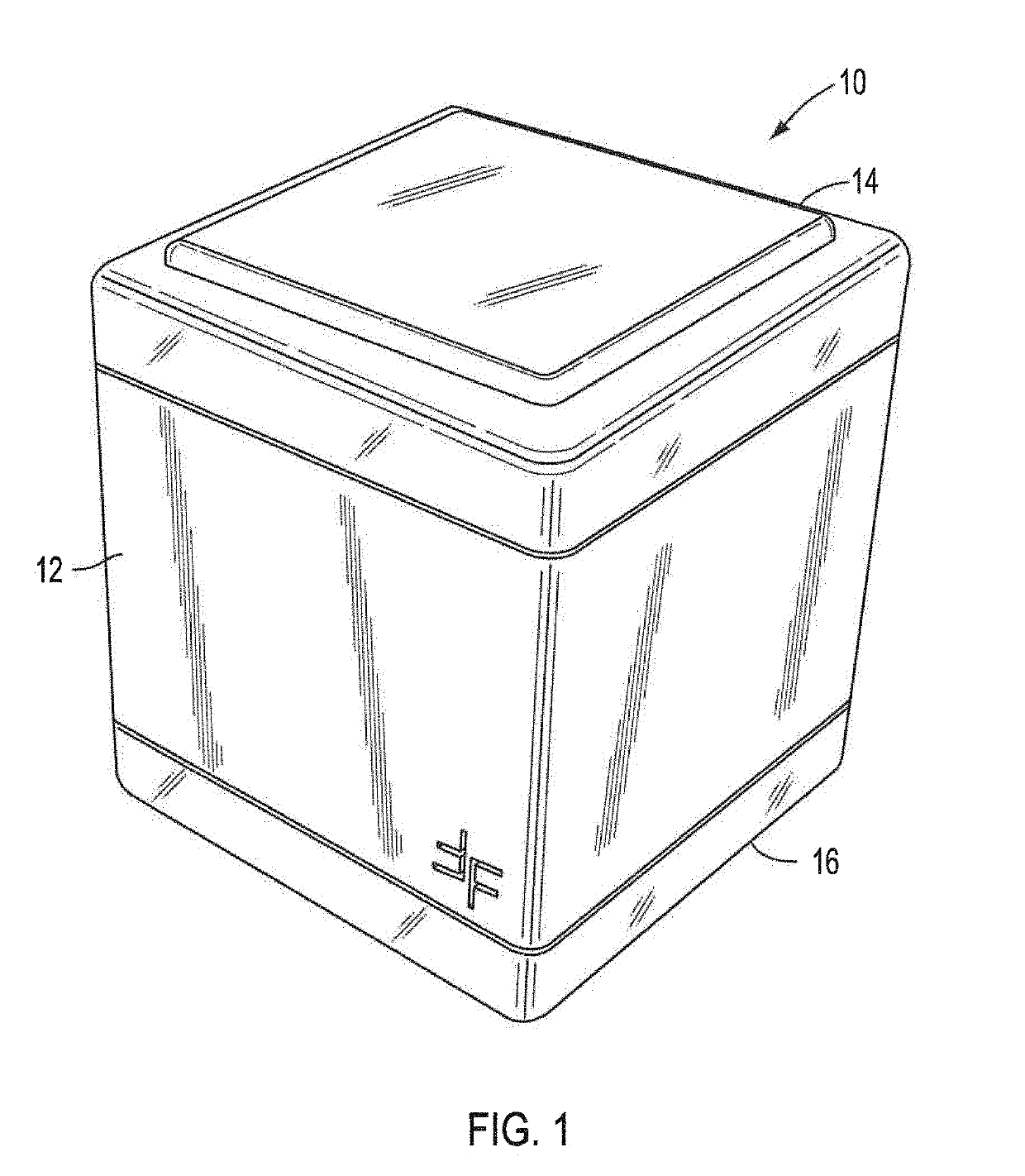 Refillable storage container