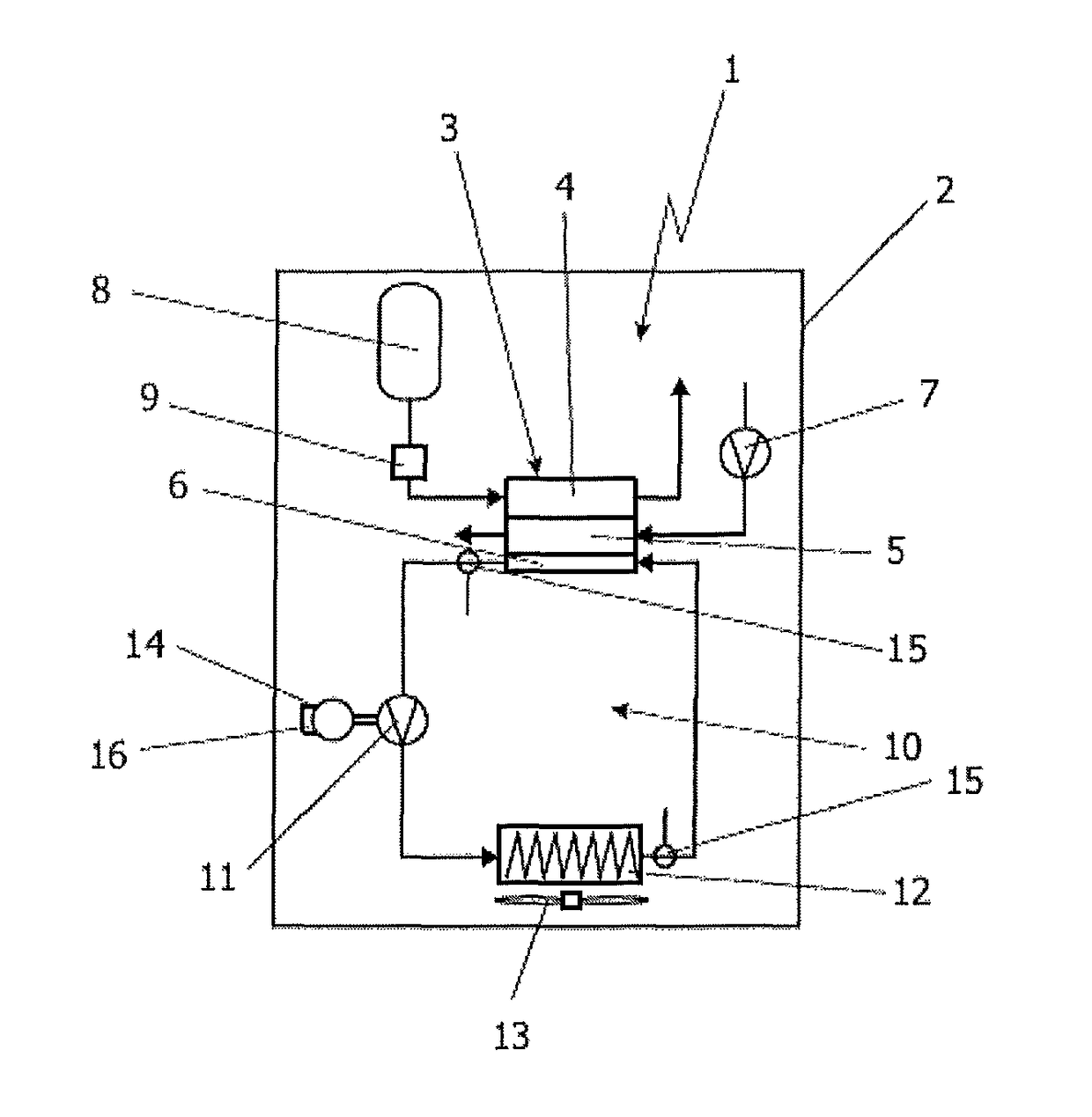 Method for cooling a fuel cell