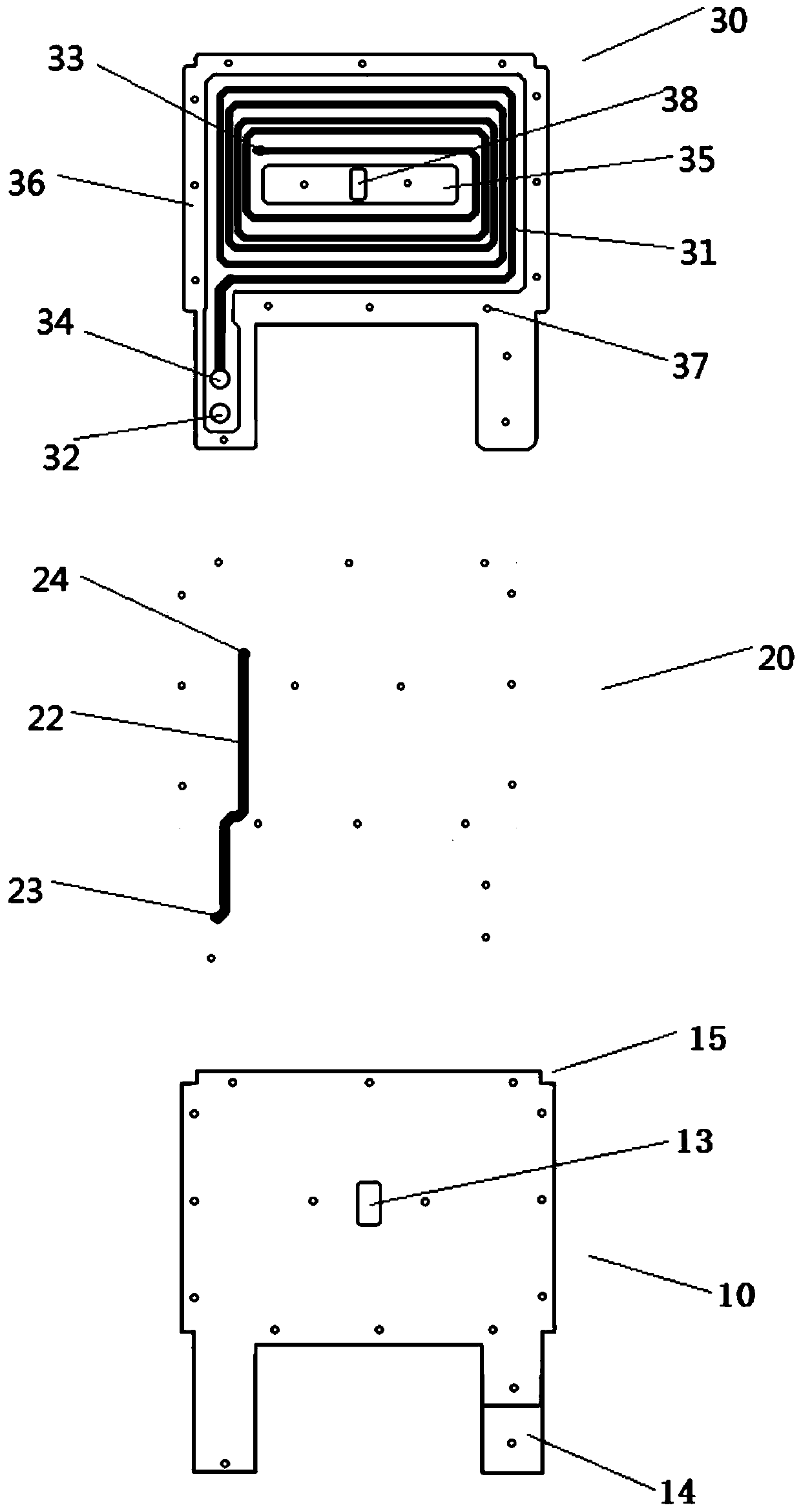 Microfluidic plane gradient coil of superconducting pulse nuclear magnetic resonance spectrometer, and mounting bracket of microfluidic plane gradient coil