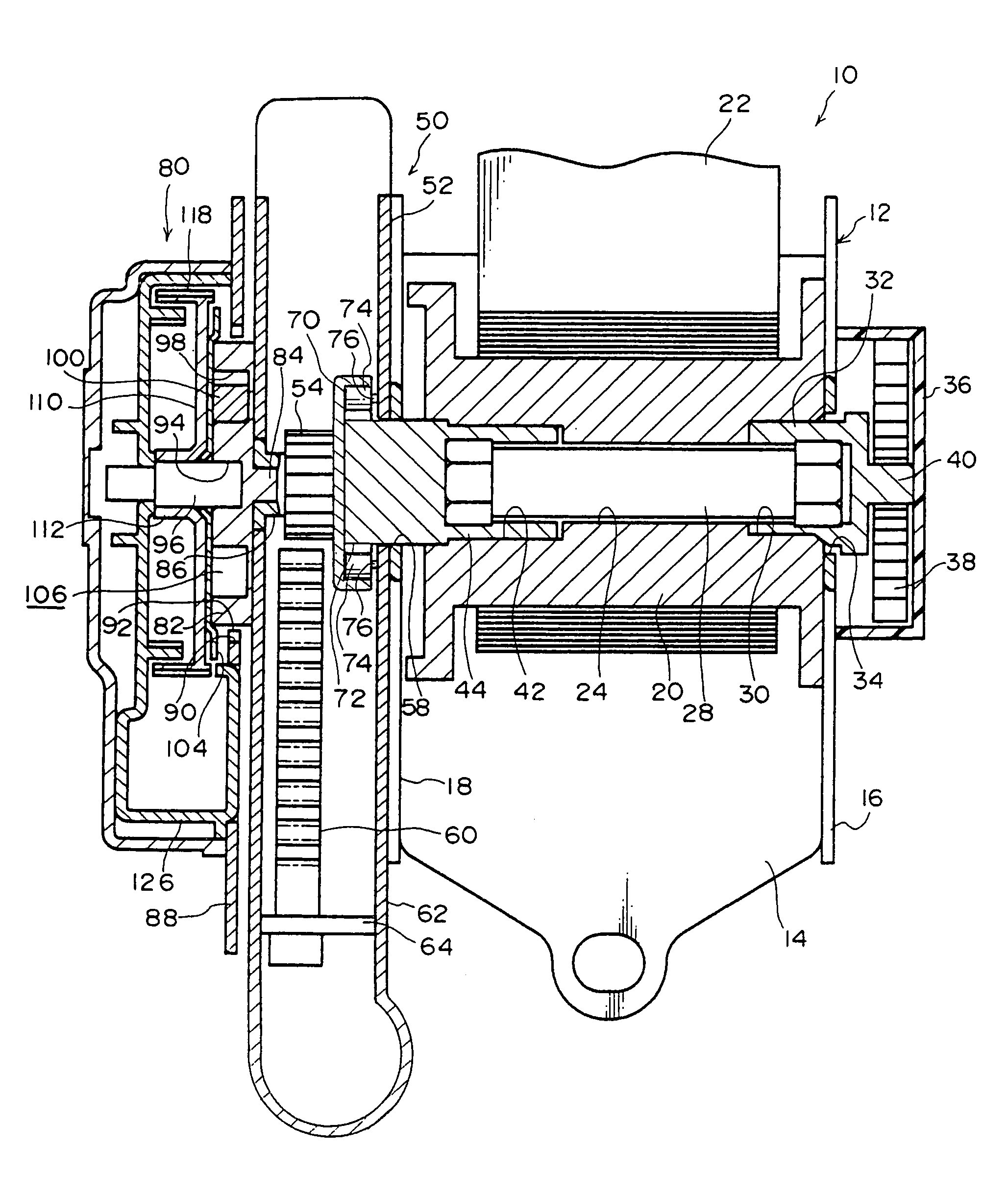 Webbing retractor