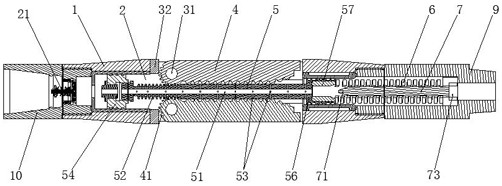 Underground coal mine deep hole compound type diameter expanding cave making device