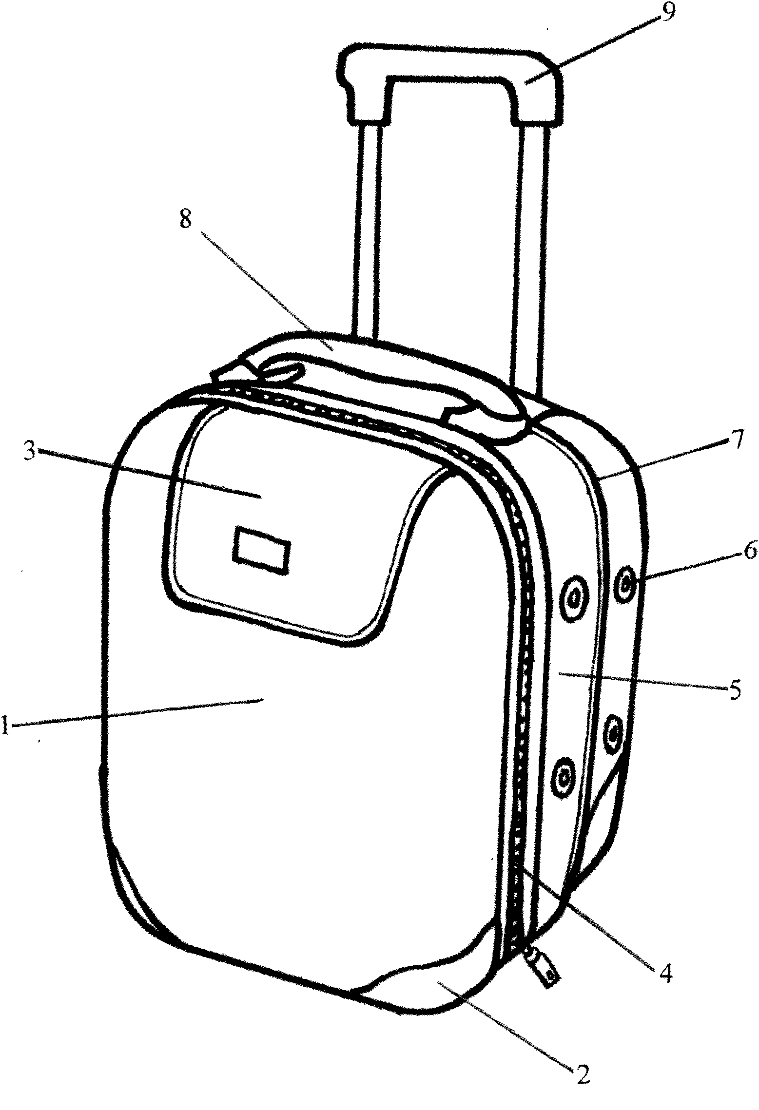 Draw-bar box with support points and double bars