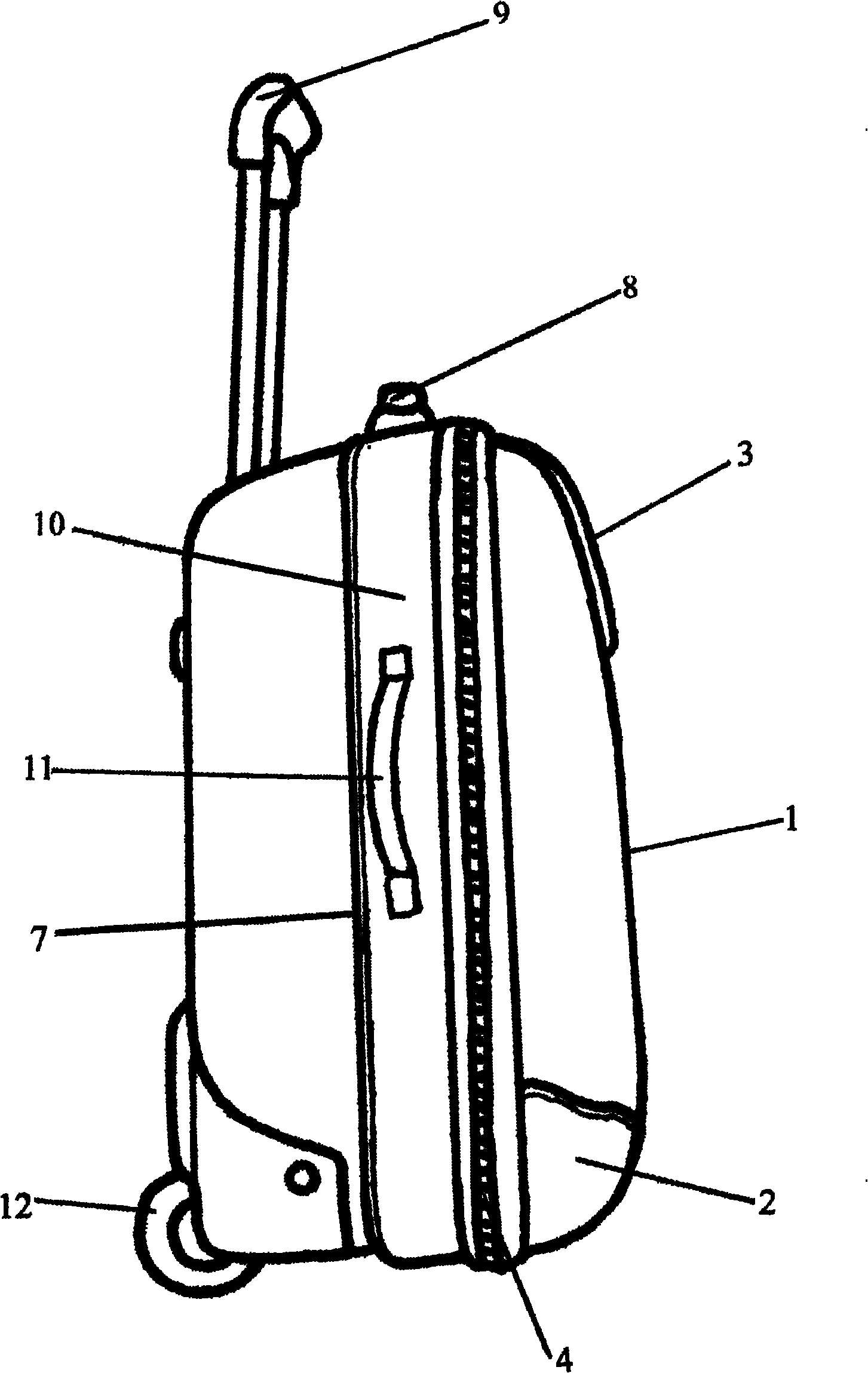 Draw-bar box with support points and double bars