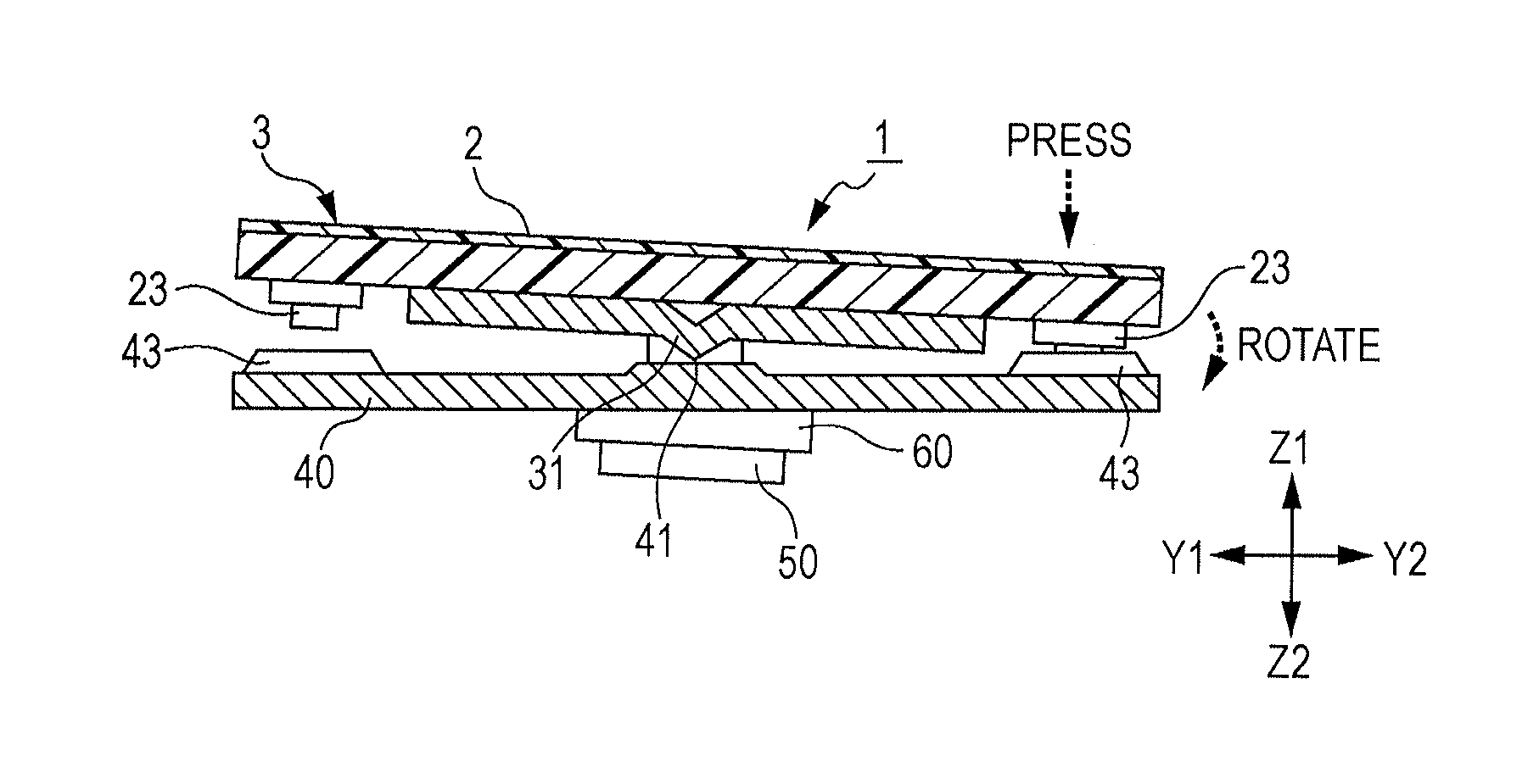 Touch pad input device