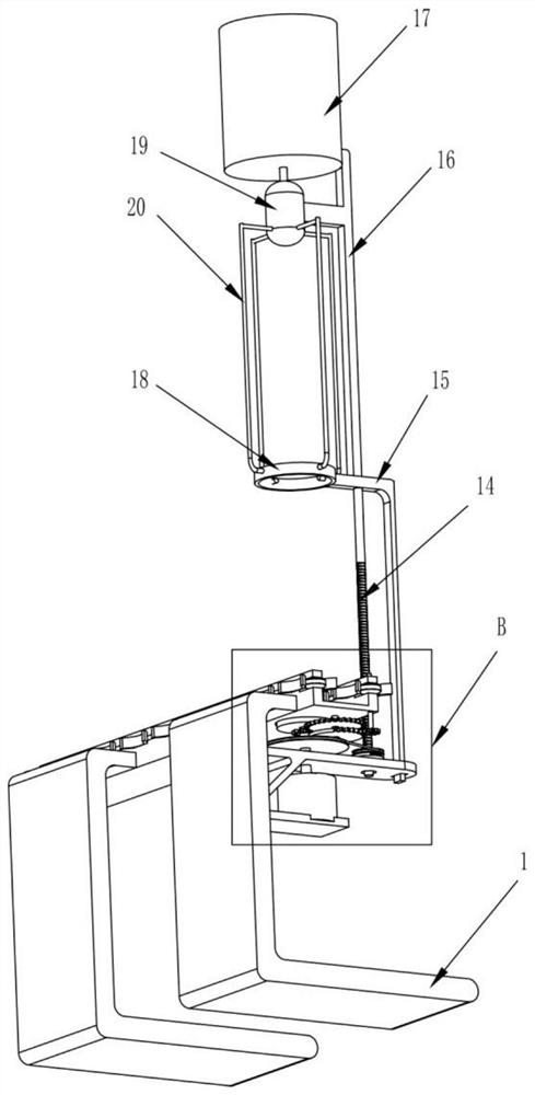 A lift-type cylindrical parts anti-rust paint spraying equipment