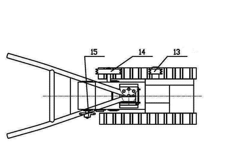 Power chassis of double crawler belt-type micro tillage machine