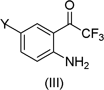 Simple, convenient and high-efficiency synthesis method of 4-chloro-2-trifluoroacetylaniline and analogs thereof