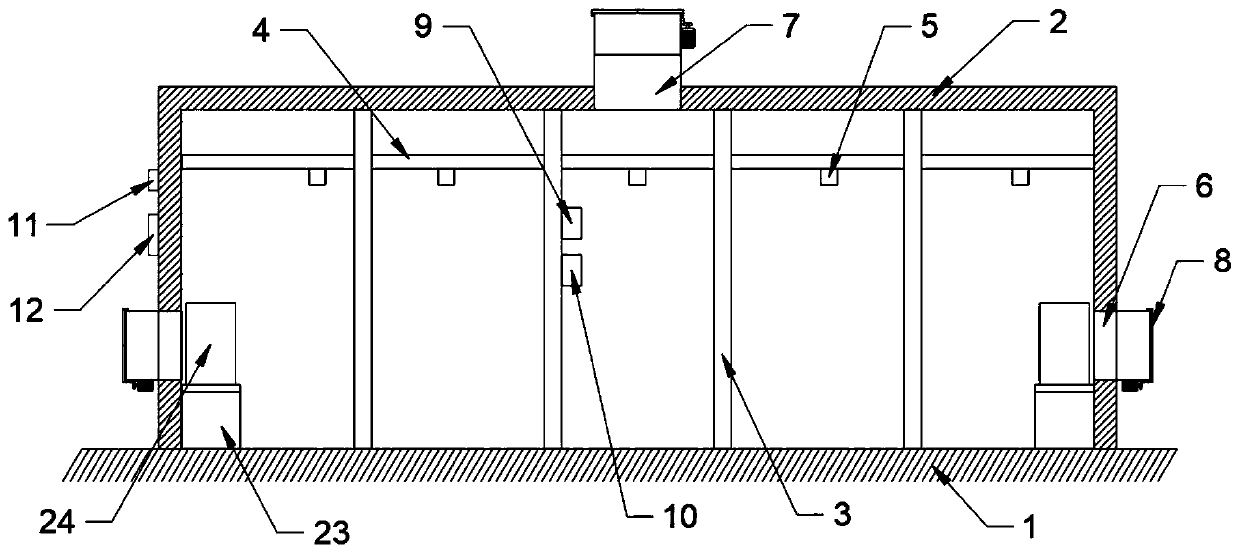 Intelligent temperature control greenhouse for grape planting