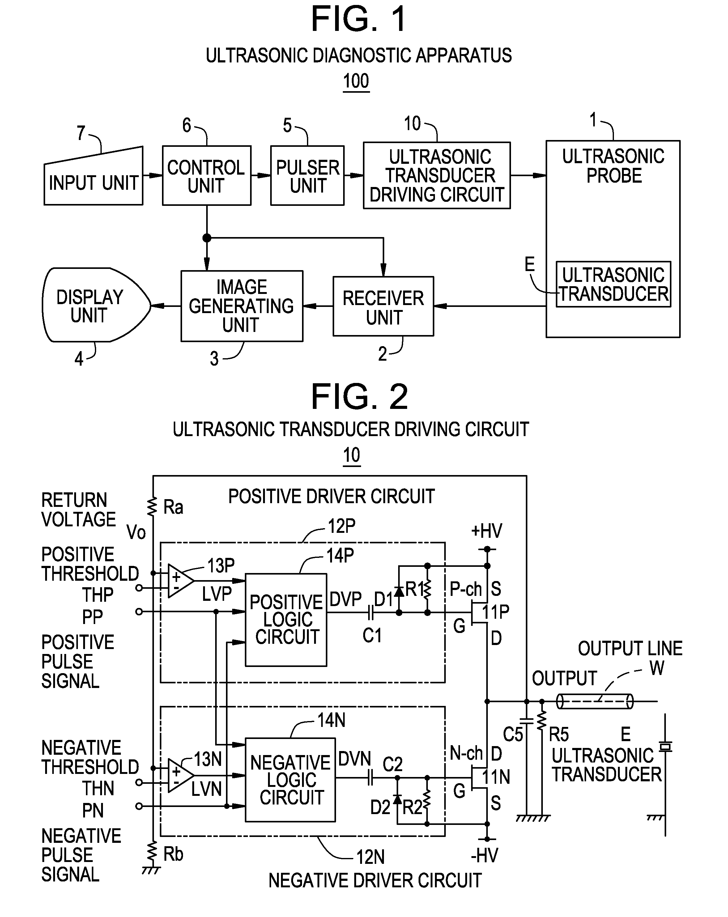 Ultrasonic transducer driving circuit and ultrasonic diagnostic apparatus