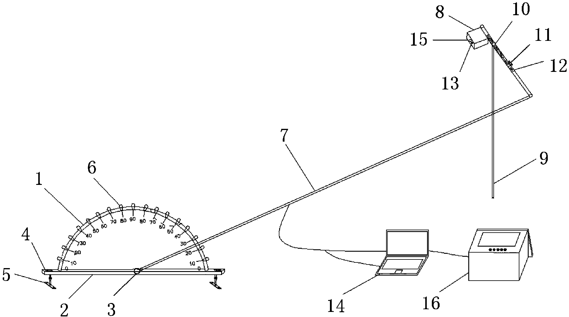 Simple earth surface bidirectional reflectance measurement support and measurement method