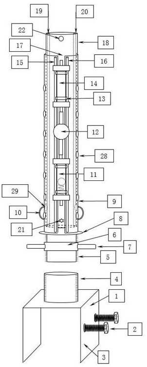 Anti-blocking device and logging external gas circuit building structure