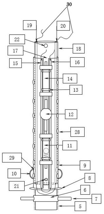 Anti-blocking device and logging external gas circuit building structure