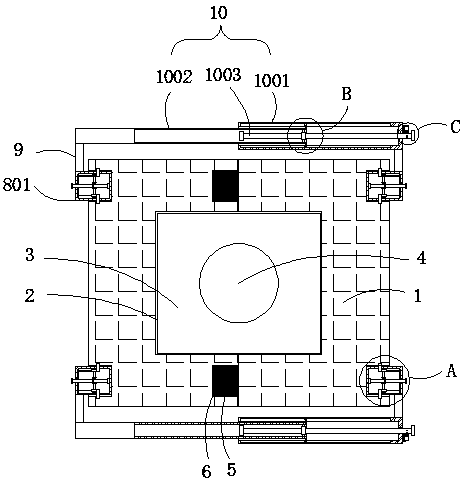 Integral structure of oxygen muzzle bricks of colored smelting furnace