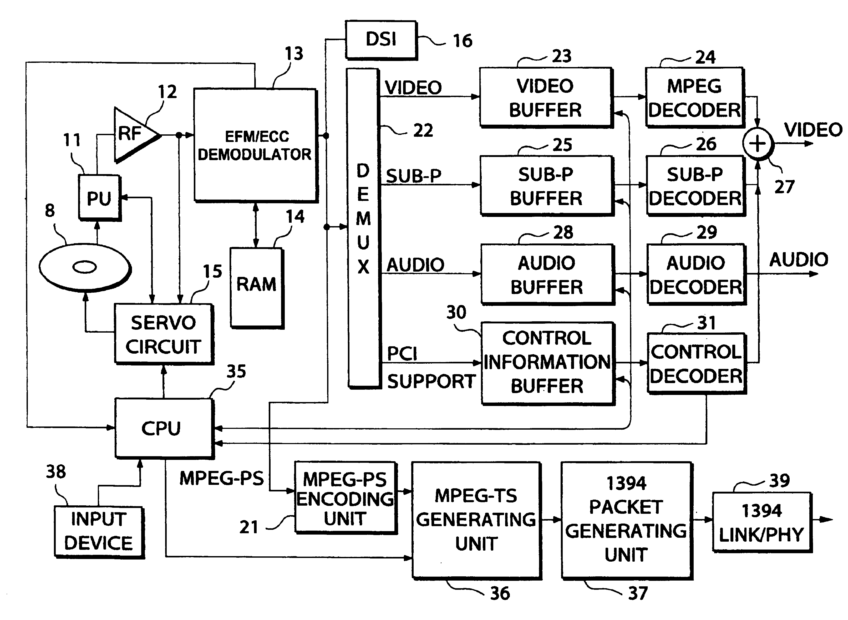 Digital data transmitting apparatus and receiving apparatus