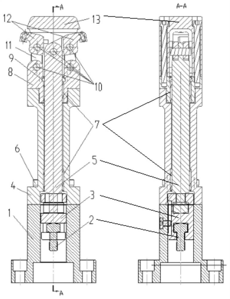 A quick-change pressing mechanism for a hydraulic clamp for a cylinder block