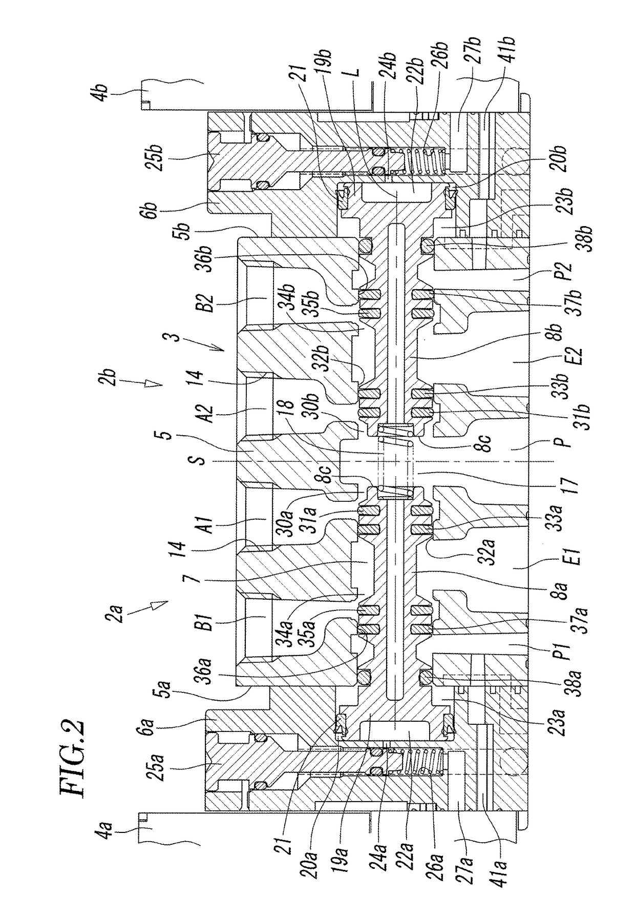 Dual 4-port electromagnetic valve