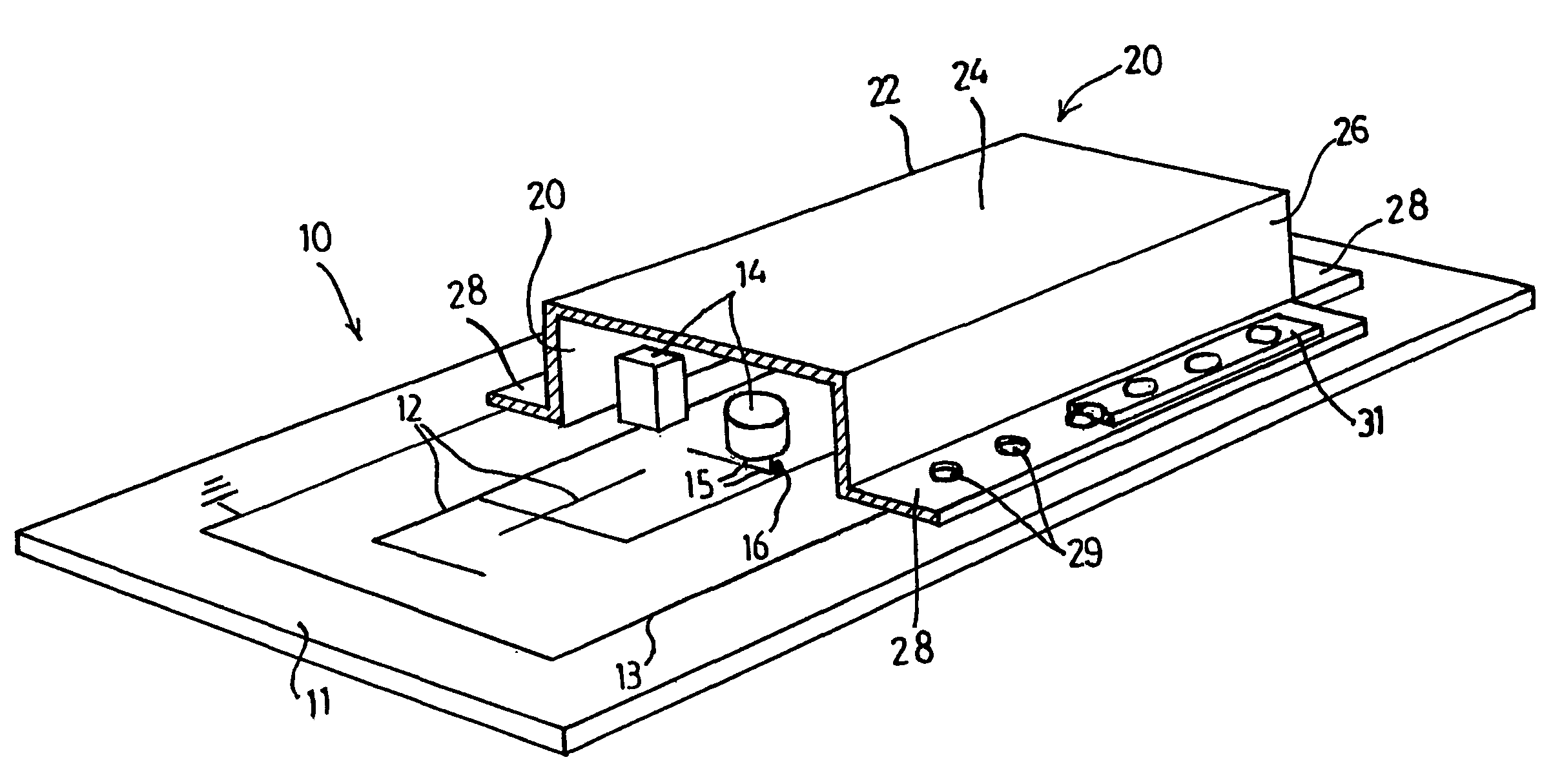 Methods of manufacturing a printed circuit board shielded against interfering radiation